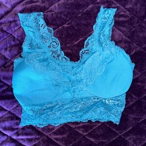 Anemone Turquoise Lace Bralette